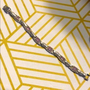 Silver amethyst bracelet